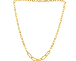 Złoty naszyjnik, ankier - paper clip