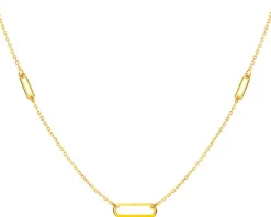 Złoty naszyjnik, ankier - paper clip