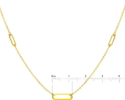 Złoty naszyjnik, ankier - paper clip