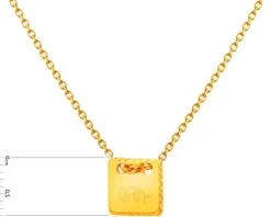 Złoty naszyjnik, ankier - 0Rh-