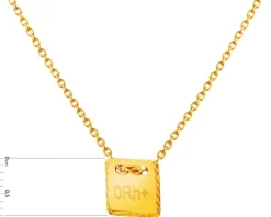 Złoty naszyjnik, ankier - 0Rh+