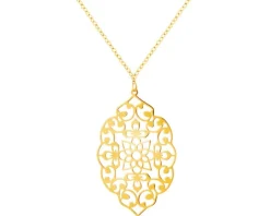 Złoty naszyjnik, ankier - rozeta