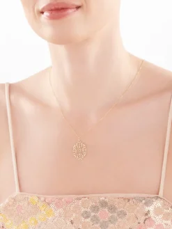 Złoty naszyjnik, ankier - rozeta