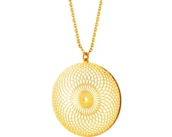 Złoty naszyjnik, ankier - rozeta