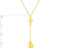 Złoty naszyjnik, ankier - rozety