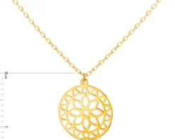 Złoty naszyjnik, ankier - rozeta