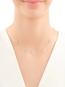 Złoty naszyjnik, ankier - rozety