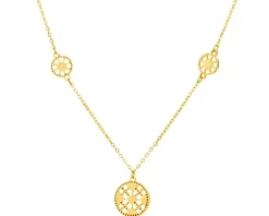 Złoty naszyjnik, ankier - rozety