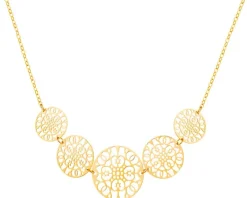 Złoty naszyjnik, ankier - rozety