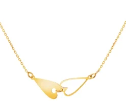 Złoty naszyjnik, ankier - serca