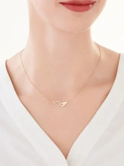 Złoty naszyjnik, ankier - serca