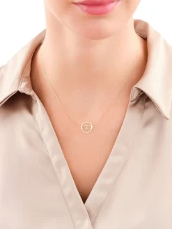 Złoty naszyjnik, ankier - serca