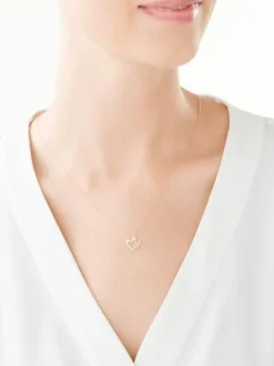 Złoty naszyjnik, ankier - serca