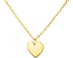Złoty naszyjnik, ankier - serce
