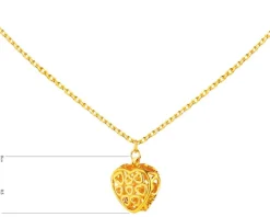 Złoty naszyjnik, ankier - serca