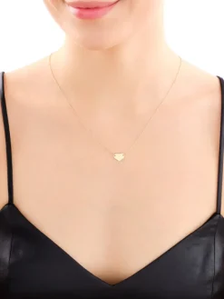 Złoty naszyjnik, ankier - serce