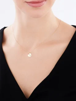 Złoty naszyjnik, ankier - serce