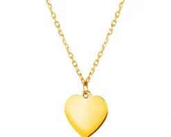 Złoty naszyjnik, ankier - serce