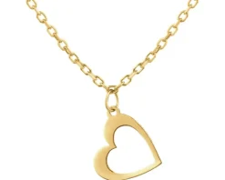 Złoty naszyjnik, ankier - serce