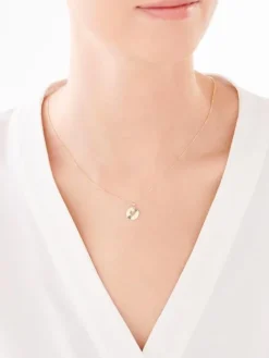 Złoty naszyjnik, ankier - serce