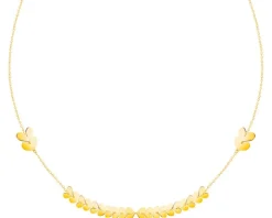 Złoty naszyjnik, ankier - serca