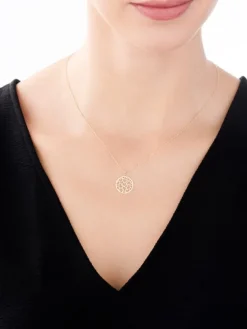 Złoty naszyjnik, ankier - serca