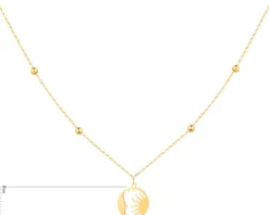 Złoty naszyjnik, ankier - Słońce, Księżyc