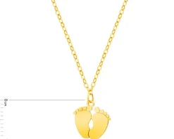 Złoty naszyjnik, ankier - stópki