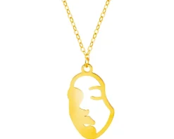 Złoty naszyjnik, ankier - twarz