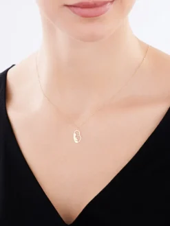 Złoty naszyjnik, ankier - twarz