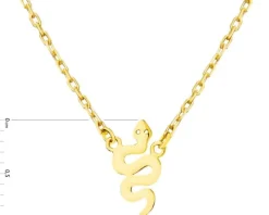 Złoty naszyjnik, ankier - wąż