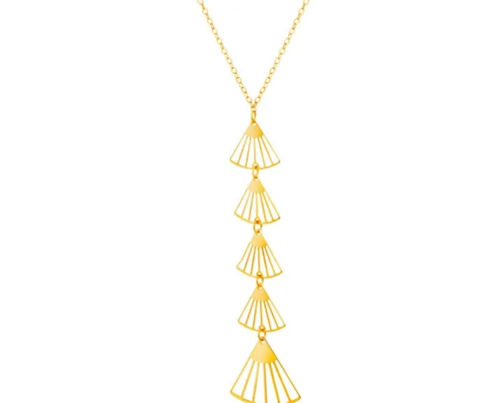 Złoty naszyjnik, ankier - wachlarze