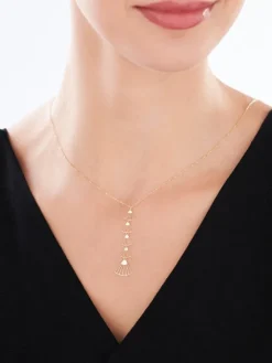 Złoty naszyjnik, ankier - wachlarze