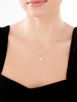 Złoty naszyjnik, ankier, pancerka - serce