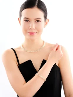 Złoty naszyjnik elastyczny