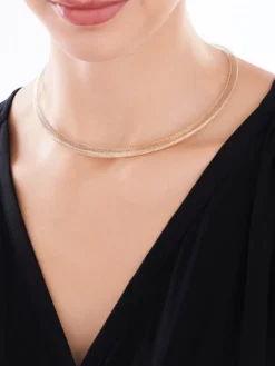 Złoty naszyjnik elastyczny z zapięciem