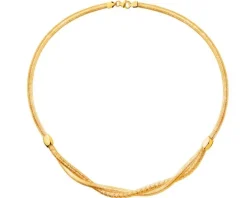 Złoty naszyjnik elestyczny z zapięciem