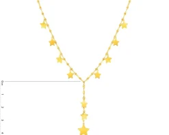 Złoty naszyjnik, skręcone blaszki - gwiazdy