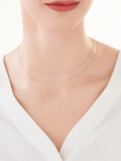 Złoty naszyjnik, skręcone blaszki, ankier