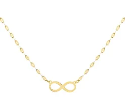 Złoty naszyjnik, skręcone blaszki - nieskończoność