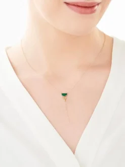 Złoty naszyjnik z agatem