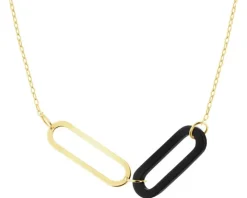 Złoty naszyjnik z agatem