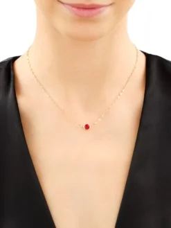 Złoty naszyjnik z cyrkonią