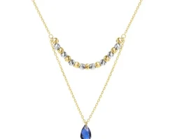 Złoty naszyjnik z cyrkonią