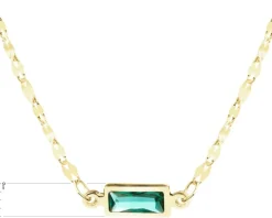 Złoty naszyjnik z cyrkonią