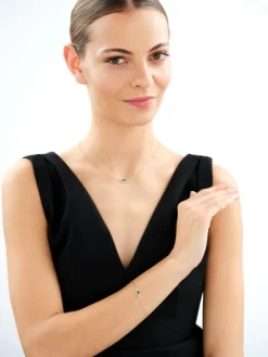 Złoty naszyjnik z cyrkonią