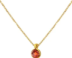 Złoty naszyjnik z cyrkonią, ankier