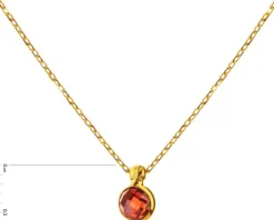 Złoty naszyjnik z cyrkonią, ankier