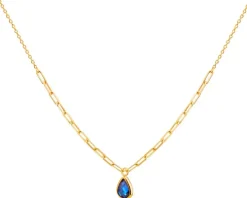 Złoty naszyjnik z cyrkonią, ankier