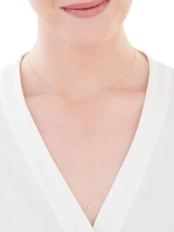 Złoty naszyjnik z cyrkonią, ankier